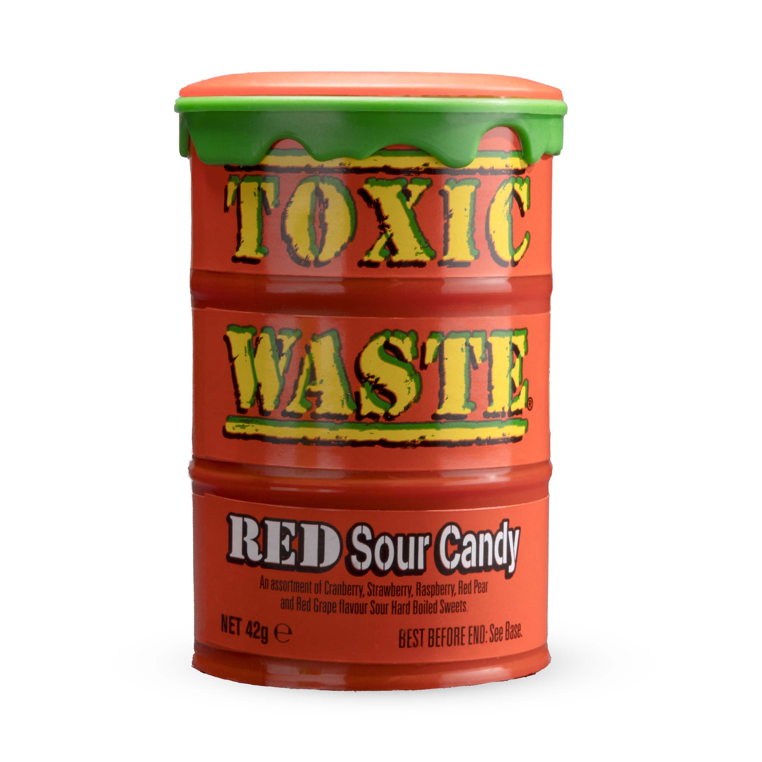 Toxic Waste Red Sour Candy Drum 42gr